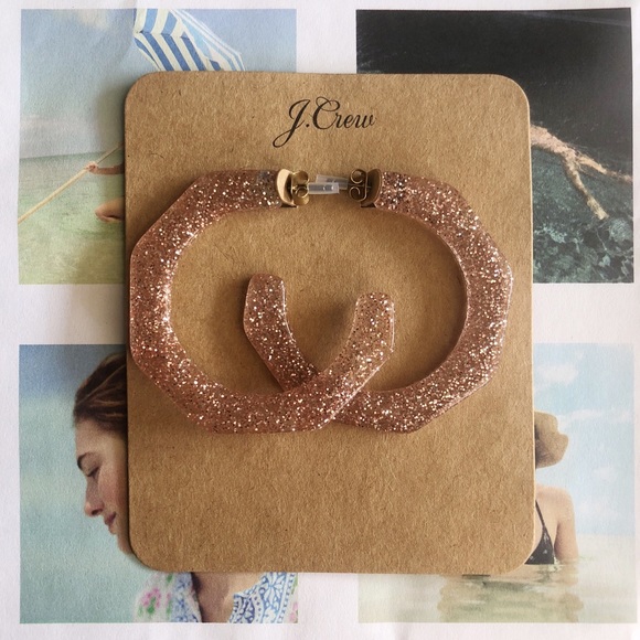 J.Crew Angled hoop earrings NWT - Picture 2 of 2